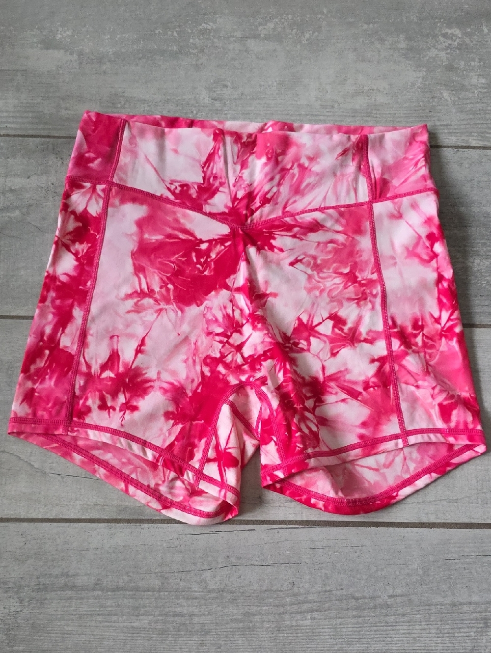 NWOT Balance/Vitality Athletica Strawberry Pink Tie-Dye Bike Shorts